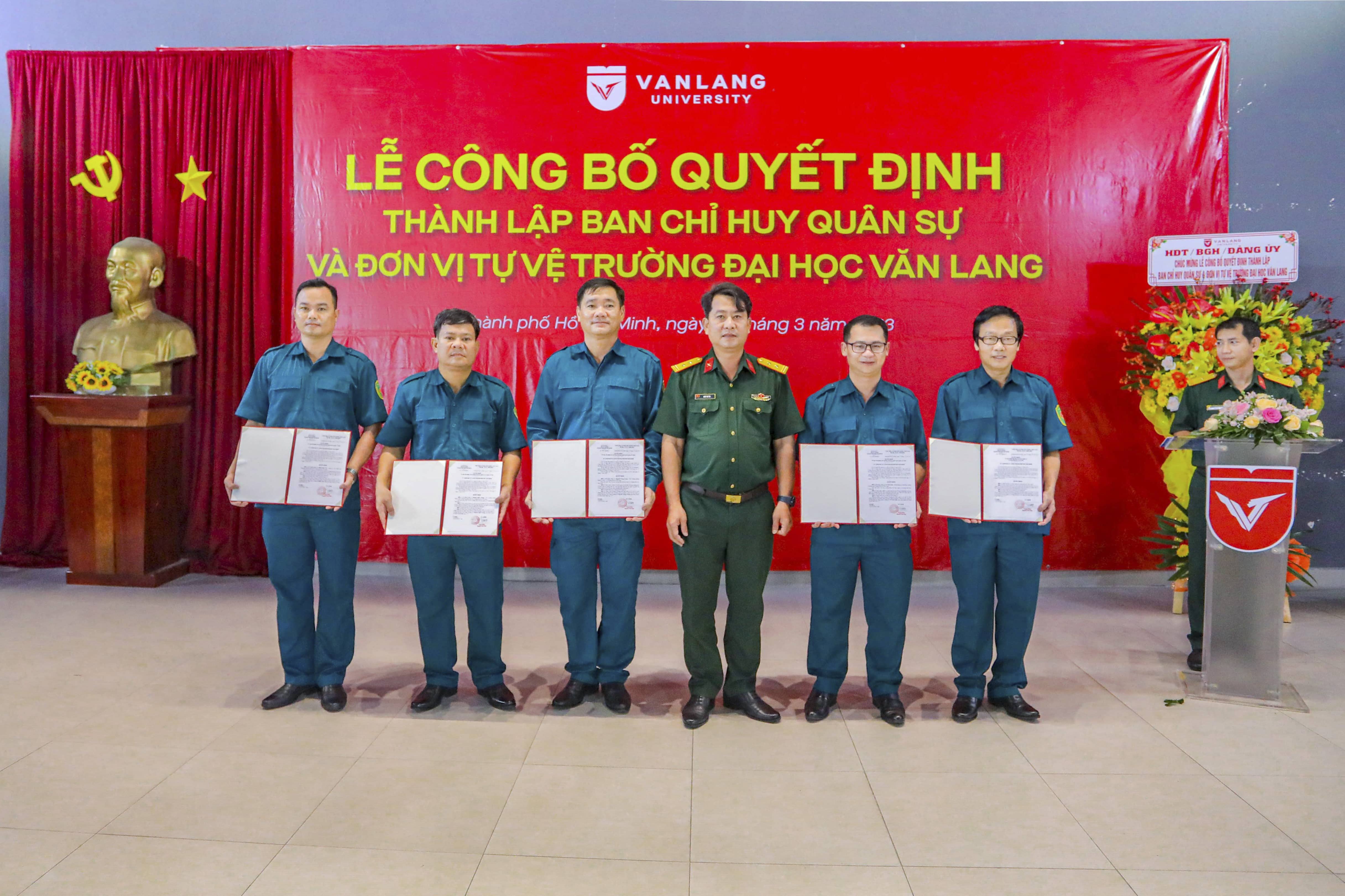 Trường Đại học Văn Lang thành lập ban chỉ huy quân sự và đơn vị tự vệ