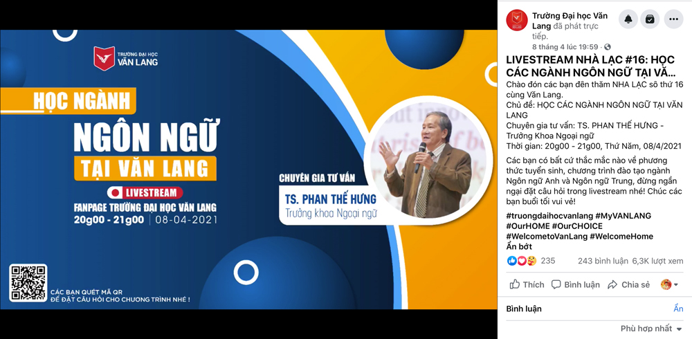 vlu livestream so 16 c