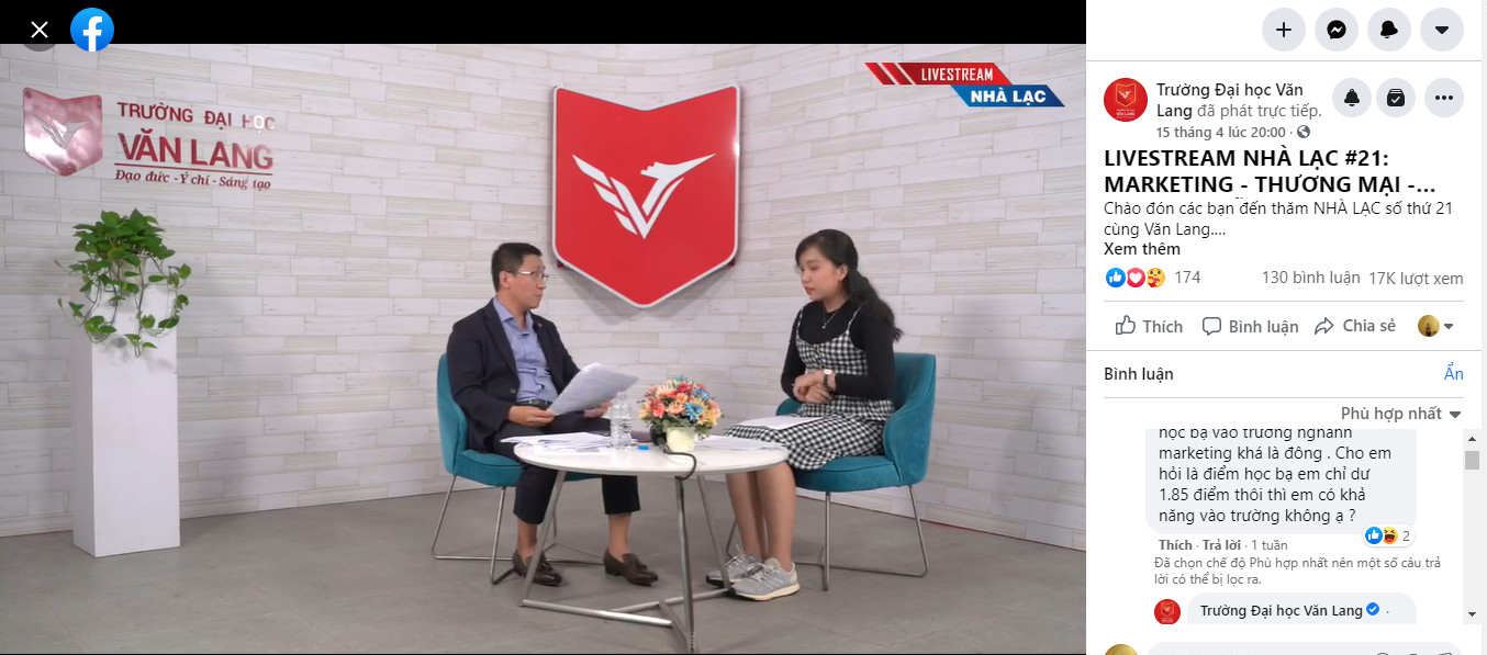vlu livestream khoa thuong mai a