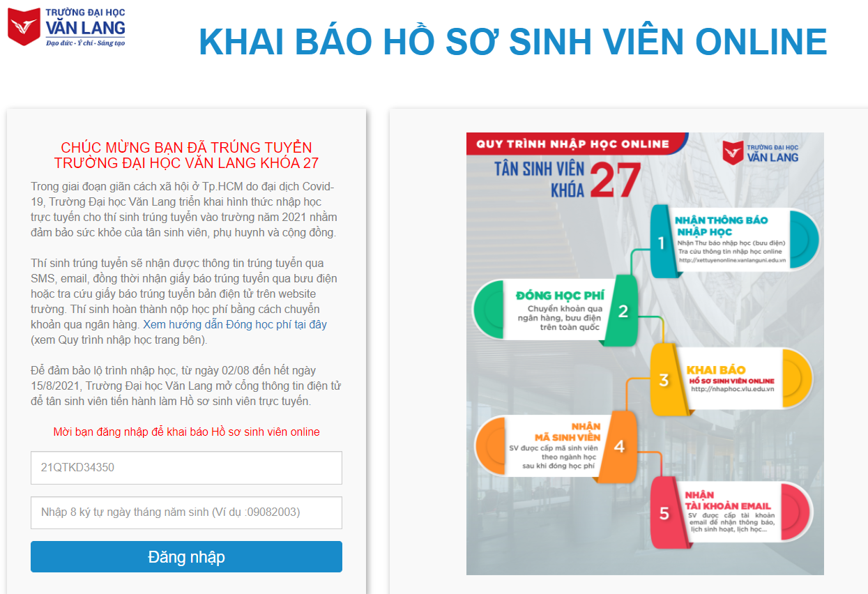 vlu nhap hoc online k27 a