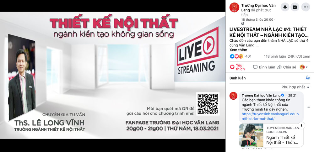 vlu livestream nha lac thiet ke noi that d