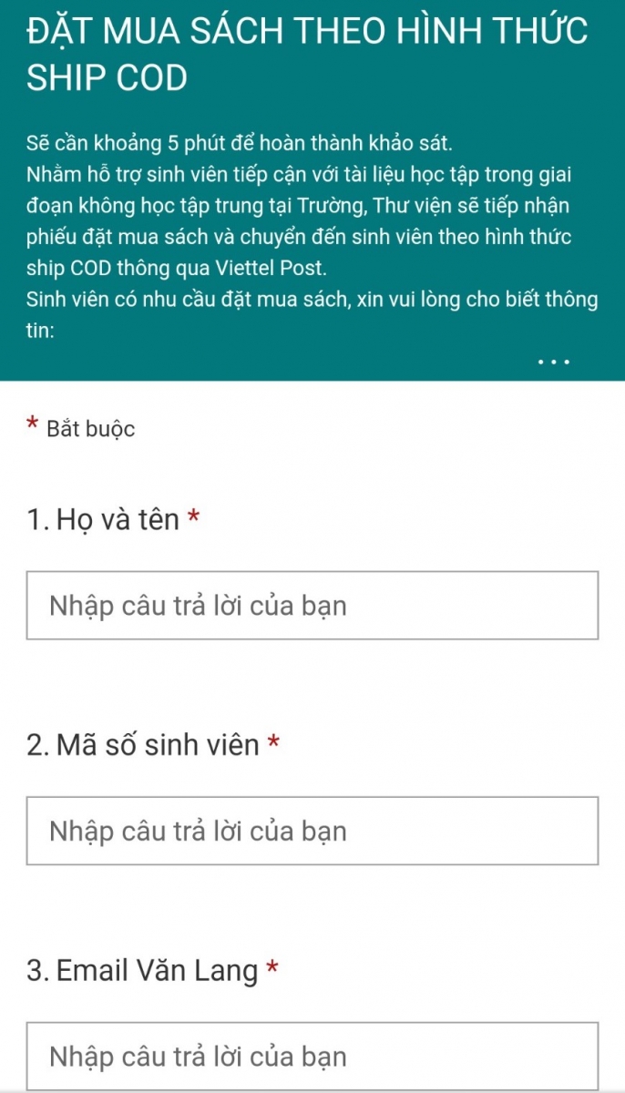 vlu thu vien ship giao trinh den tay sinh vien mua dich c