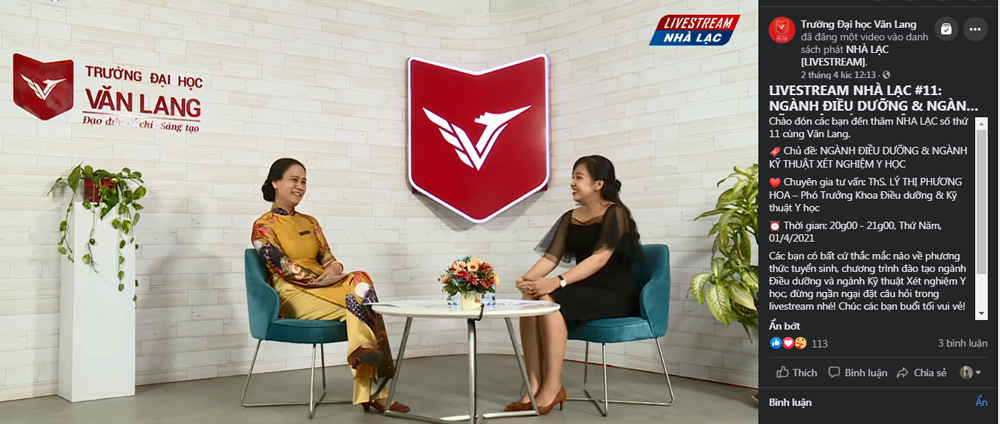 vlu livestream nganh ky thuat xet nghiem y hoc